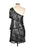 Tony Bowls 100% Polyester Stars Silver Cocktail Dress Size 12 - photo 2