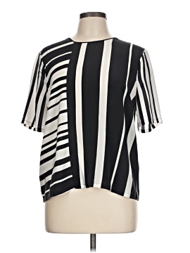 BCBGMAXAZRIA Short Sleeve Silk Top (view 1)
