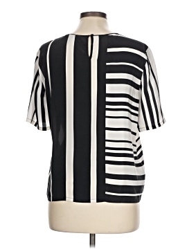BCBGMAXAZRIA Short Sleeve Silk Top (view 2)