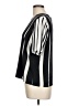 BCBGMAXAZRIA 100% Silk Stripes Black Short Sleeve Silk Top Size L - photo 5