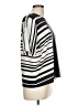 BCBGMAXAZRIA 100% Silk Stripes Black Short Sleeve Silk Top Size L - photo 4