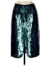H&M 100% Polyester Metallic Teal Formal Skirt Size 6 - photo 2