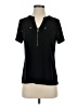 Anne Klein Black Short Sleeve Top Size S - photo 1