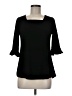 Poetsky Black 3/4 Sleeve Top Size M - photo 1