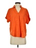 Cato Orange Short Sleeve Blouse Size S - photo 1
