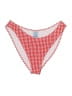 Shade & Shore Checkered-gingham Red Swimsuit Bottoms Size L - photo 1