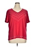 Alfred Dunner Stars Red Short Sleeve Top Size 1X - photo 1