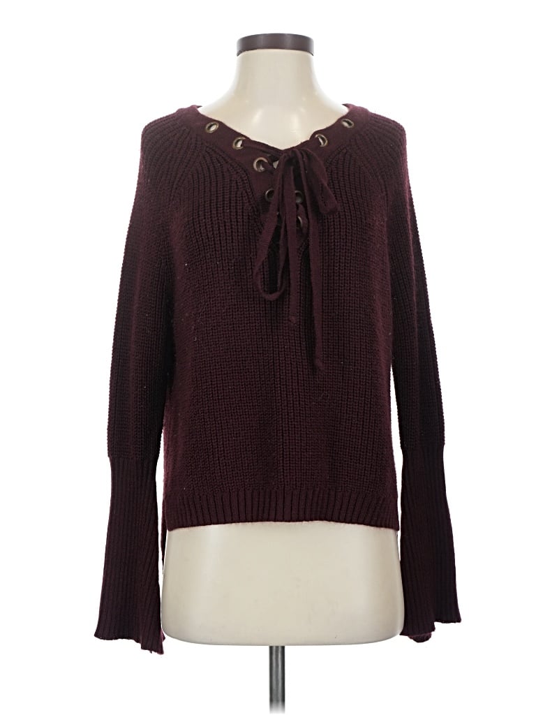 Pre-owned Miracle Pullover Sweater In Burgundy