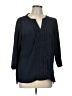 Estee Lauder Black 3/4 Sleeve Blouse Size L - photo 1