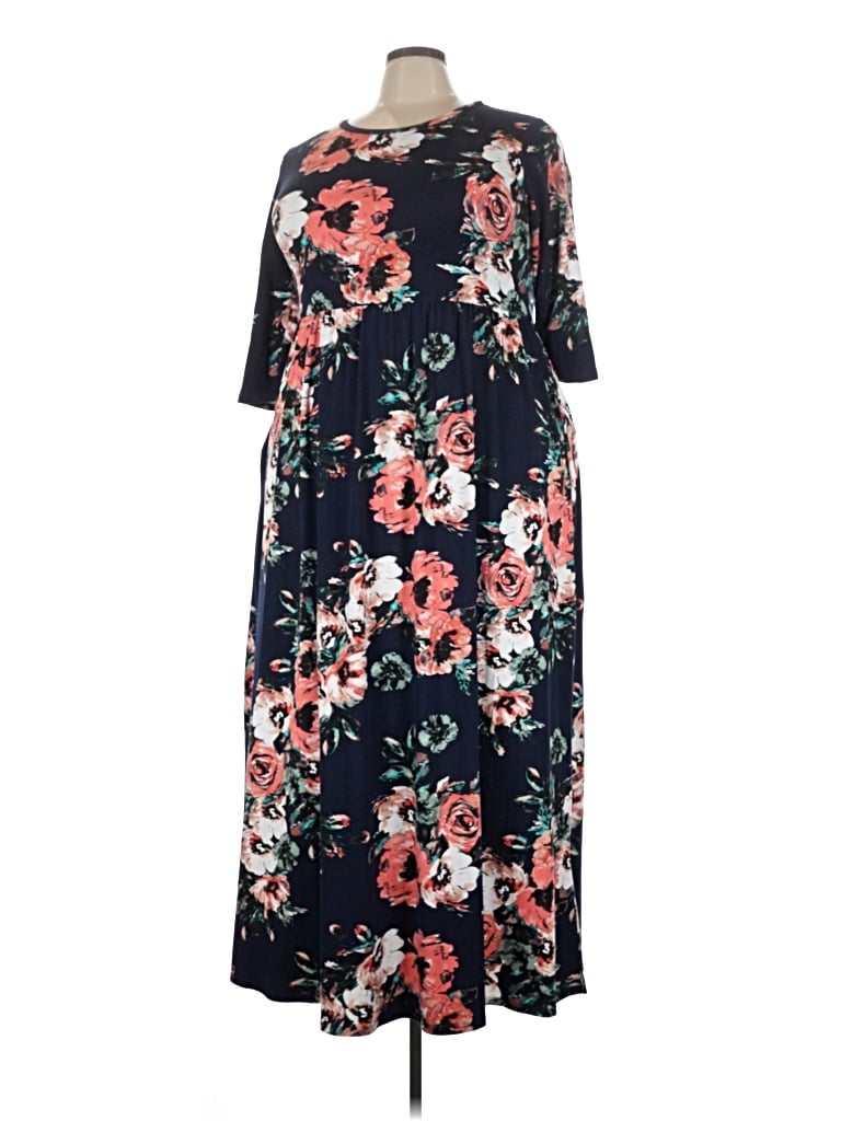 Pre-owned Reba Casual Dress In Blue