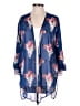 Peach Love 100% Polyester Blue Kimono Size M - photo 1