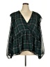 Torrid 100% Polyester Green 3/4 Sleeve Blouse Size 5X Plus (5) - photo 1