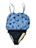 Assorted Brands Paisley Floral Blue One Piece Swimsuit Size 8 - photo 1