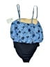 Assorted Brands Paisley Floral Blue One Piece Swimsuit Size 8 - photo 2