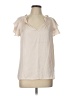 Express 100% Polyester Ivory Short Sleeve Blouse Size L - photo 1