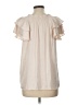 Express 100% Polyester Ivory Short Sleeve Blouse Size L - photo 2