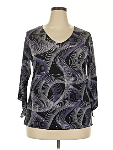 Brittany Black 3/4 Sleeve Blouse (view 1)