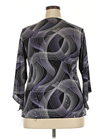 Brittany Black 3/4 Sleeve Blouse (view 2)