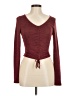 Glare Burgundy Long Sleeve Top Size M - photo 1