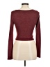 Glare Burgundy Long Sleeve Top Size M - photo 2