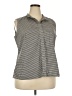 Talbots Houndstooth Gray Sleeveless Button-Down Shirt Size 18 - photo 1