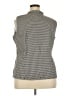 Talbots Houndstooth Gray Sleeveless Button-Down Shirt Size 18 - photo 2