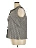 Talbots Houndstooth Gray Sleeveless Button-Down Shirt Size 18 - photo 5
