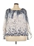 Alfani 100% Polyester Silver 3/4 Sleeve Blouse Size 3X - photo 1
