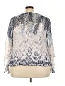 Alfani 100% Polyester Silver 3/4 Sleeve Blouse Size 3X - photo 2