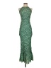 Shein 100% Polyester Stars Green Cocktail Dress Size 4 - photo 1