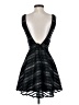 Aqua 100% Polyester Stripes Black Cocktail Dress Size XS - photo 2