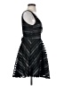 Aqua 100% Polyester Stripes Black Cocktail Dress Size XS - photo 4