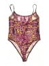 Forever 21 Plus Animal Print Purple One Piece Swimsuit Size 0X - photo 1
