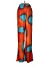 Arthur 100% Polyester Print Orange Casual Pants Size 6 - photo 1