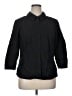 Etcetera Black 3/4 Sleeve Button-Down Shirt Size 16 - photo 1