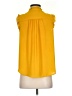 Ann Taylor LOFT 100% Polyester Yellow Sleeveless Blouse Size S - photo 2