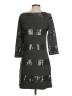 Pixie Graphic Gray Casual Dress Size S - photo 2