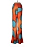 Arthur 100% Polyester Print Orange Casual Pants Size 8 - photo 2