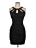 Bongo Solid Black Cocktail Dress Size L - photo 1