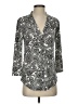 Charter Club Paisley Silver 3/4 Sleeve Blouse Size XS - photo 1