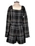 Slate & Willow 100% Rayon Plaid Black Romper Size XS - photo 2