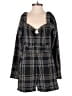 Slate & Willow 100% Rayon Plaid Black Romper Size XS - photo 1