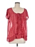 Wallis 100% Polyester Polka Dots Red Short Sleeve Blouse Size M - photo 1