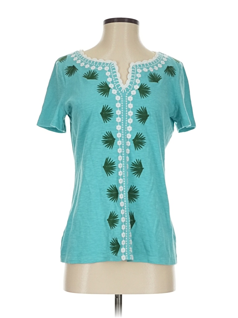 Pre-owned Talbots Short Sleeve T-shirt In Blue