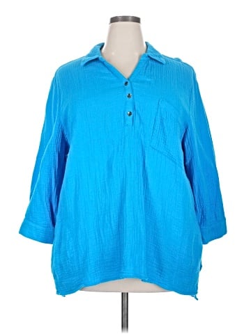 Joan Rivers 3/4 Sleeve Button-Down Shirt (view 1)