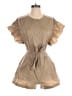 Mable Solid Tan Romper Size S - photo 1