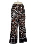 NY Collection Print Black Casual Pants Size L - photo 1