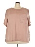 Nordstrom Rack 100% Polyester Pink Short Sleeve Blouse Size 3X - photo 1