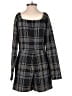 Slate & Willow 100% Rayon Plaid Black Romper Size XS - photo 2