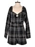 Slate & Willow 100% Rayon Plaid Black Romper Size XS - photo 1